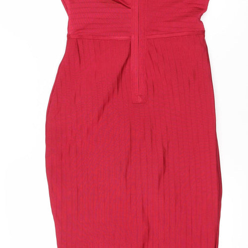 Missguided Women's Red One Shoulder Dress