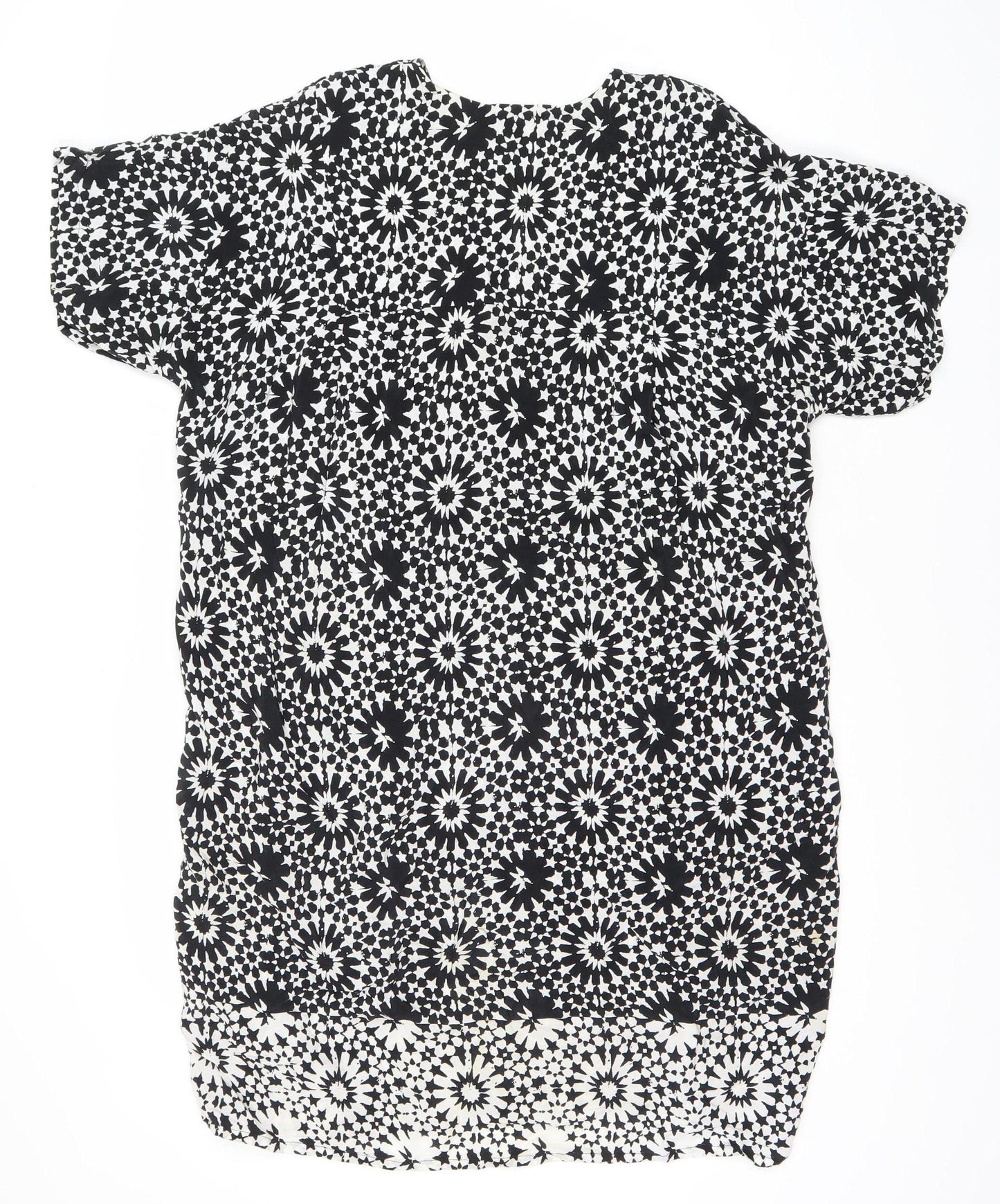 Whistles Women's Black White Geometric Dress UK 16