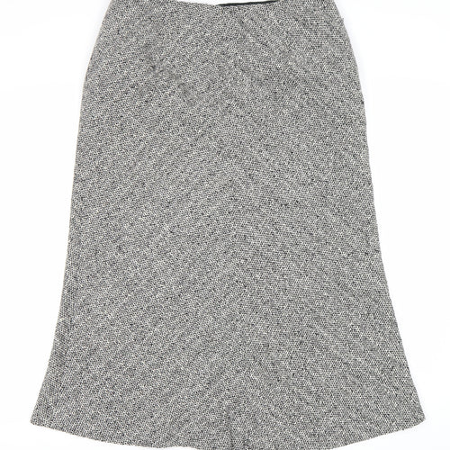 Viyella Petite Women's Grey Herringbone Skirt Size 12