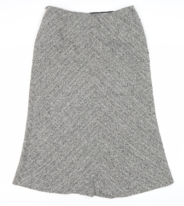 Viyella Petite Women's Grey Herringbone Skirt Size 12