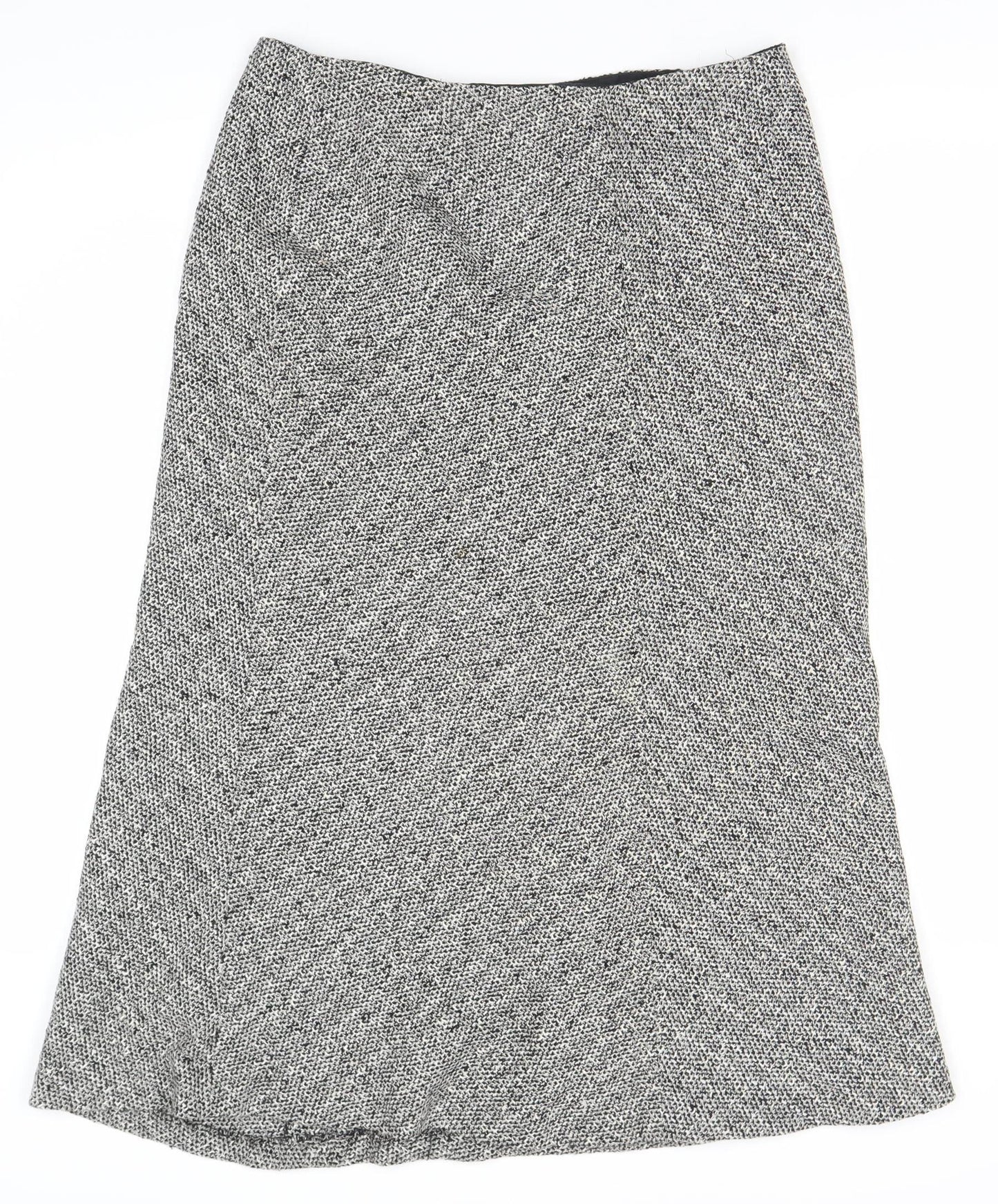 Viyella Petite Women's Grey Herringbone Skirt Size 12