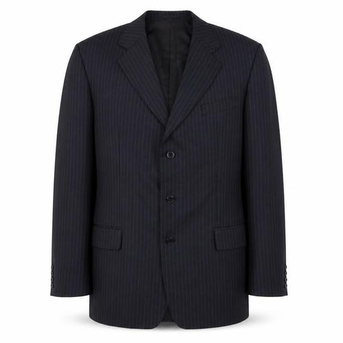 Pierre Cardin Men's Dark Blue Striped Classic Blazer, 44 R, Formal