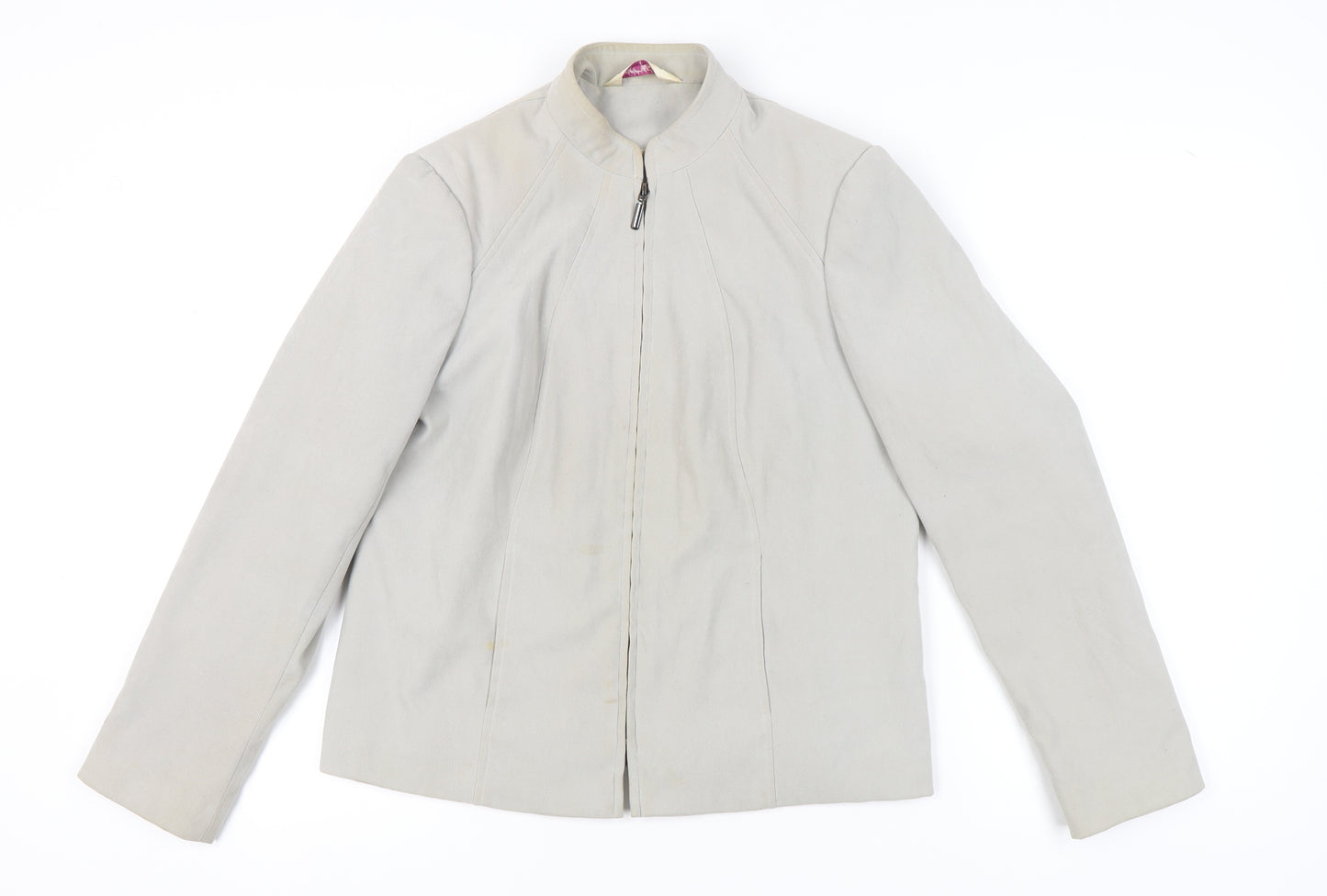 Bonmarché Women's Beige Jacket, Size 14, Full Zip