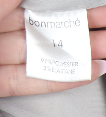 Bonmarché Women's Beige Jacket, Size 14, Full Zip