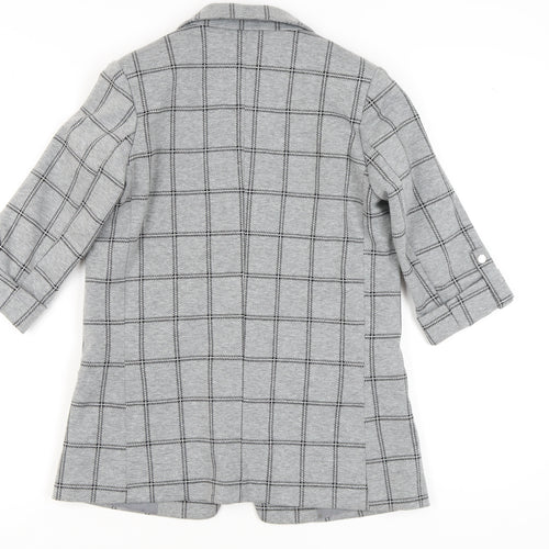 Mohito Women’s Grey Check Blazer, Size 4, 3/4 Sleeve