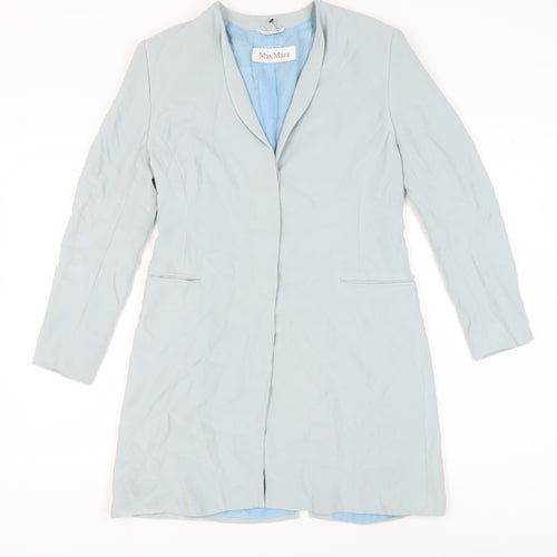 MaxMara Women's Blue Blazer, Size 12, Elegant Style