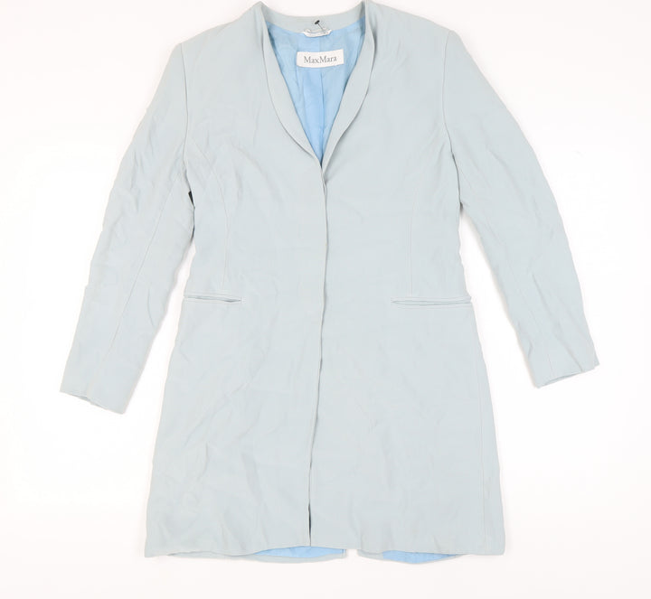 MaxMara Women's Blue Blazer, Size 12, Elegant Style