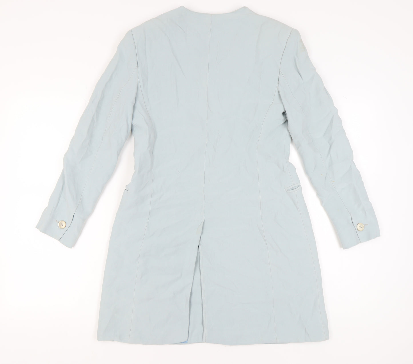 MaxMara Women's Blue Blazer, Size 12, Elegant Style