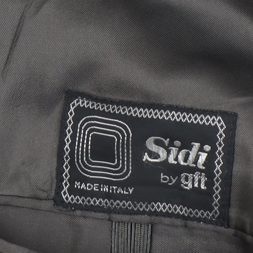Sidi by git Men's Black Pinstripe Wool Blazer, Size UK 40R