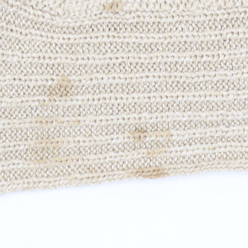 Nina Murati Women's Beige Wrap Jumper M Open-Knit