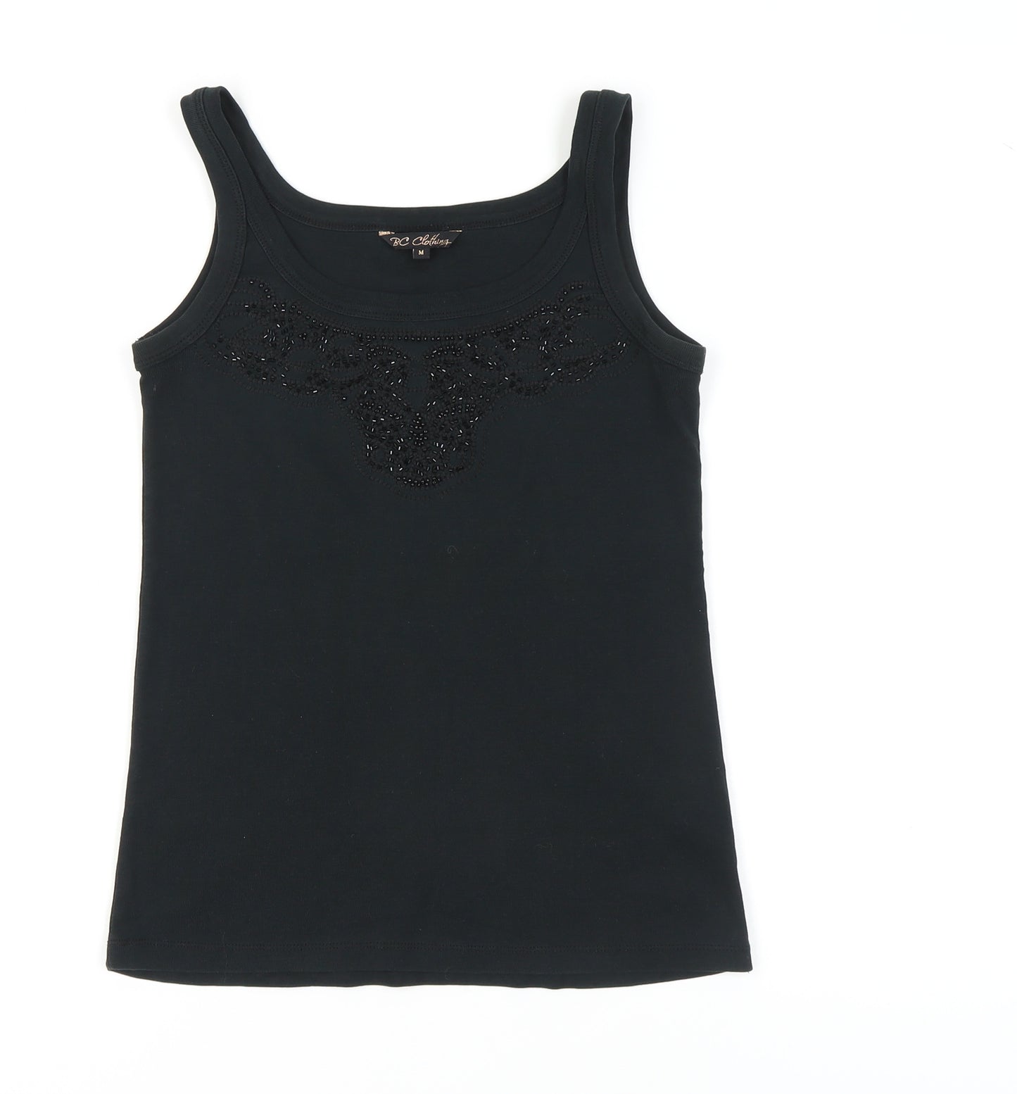 BC Clothing Women's Black Beaded Tank Top M