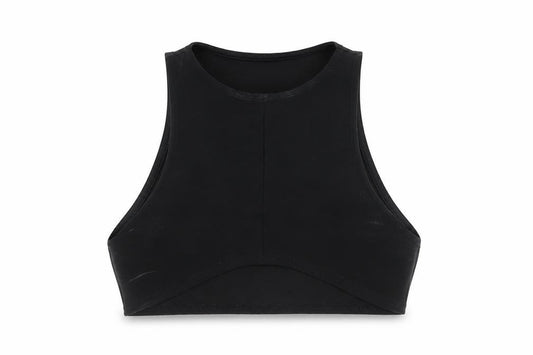 Front view of PRETTYLITTLETHING Women's Black Slim Tank UK 10, Casual Summer