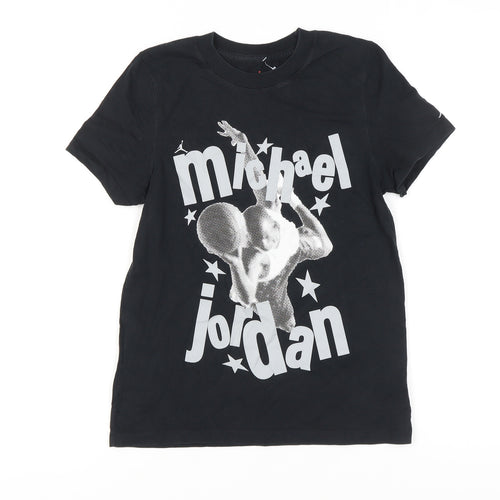 Jordan Black XS Graphic T-Shirt Crew Neck Unisex Adults