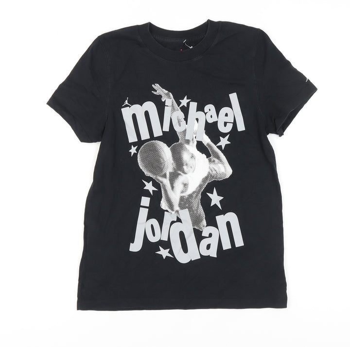 Jordan Black XS Graphic T-Shirt Crew Neck Unisex Adults