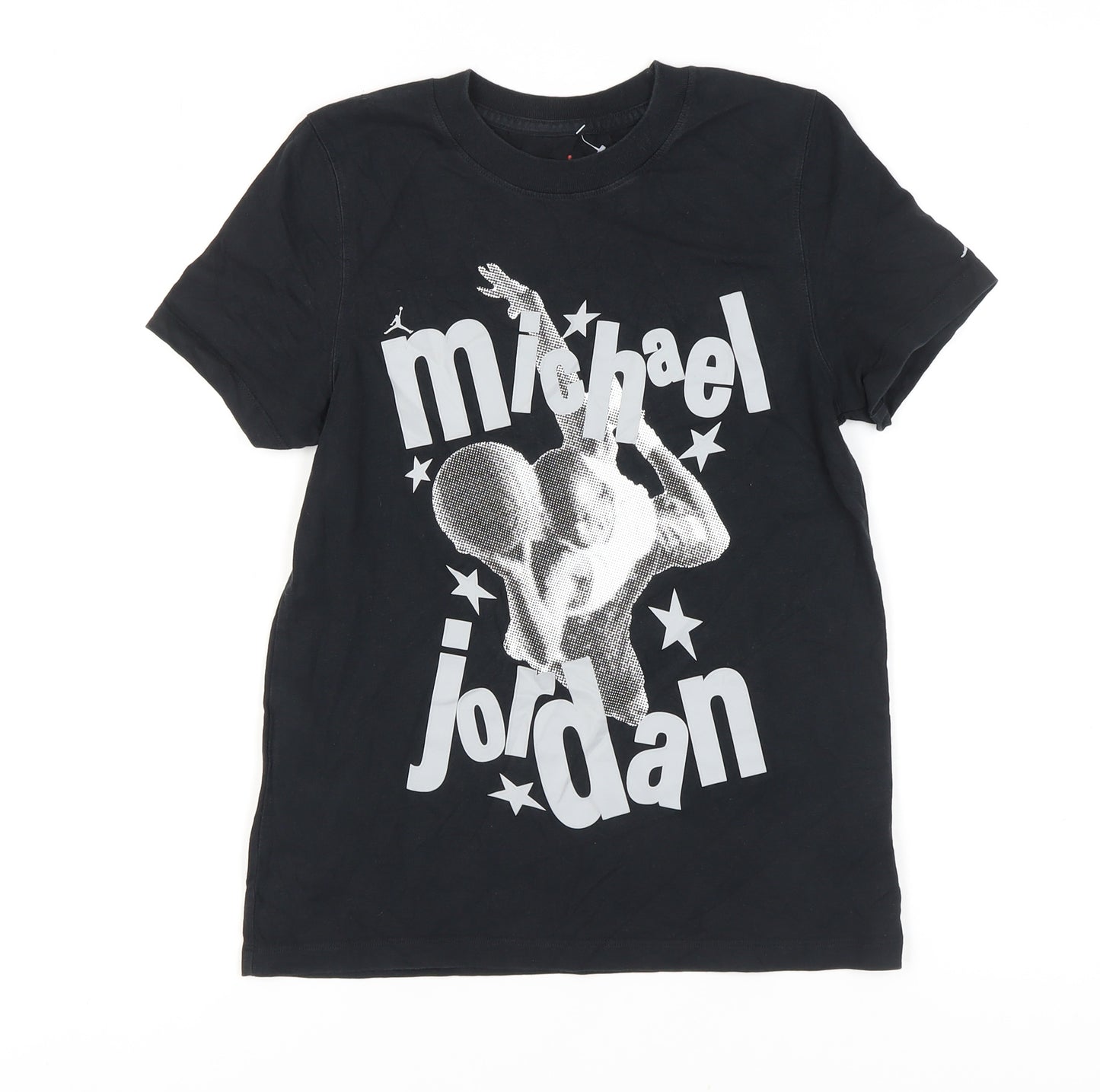 Jordan Black XS Graphic T-Shirt Crew Neck Unisex Adults