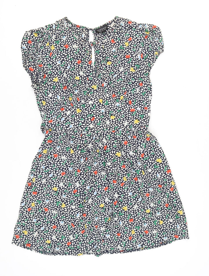 Topshop Women's Multicoloured Floral Dress Size 12