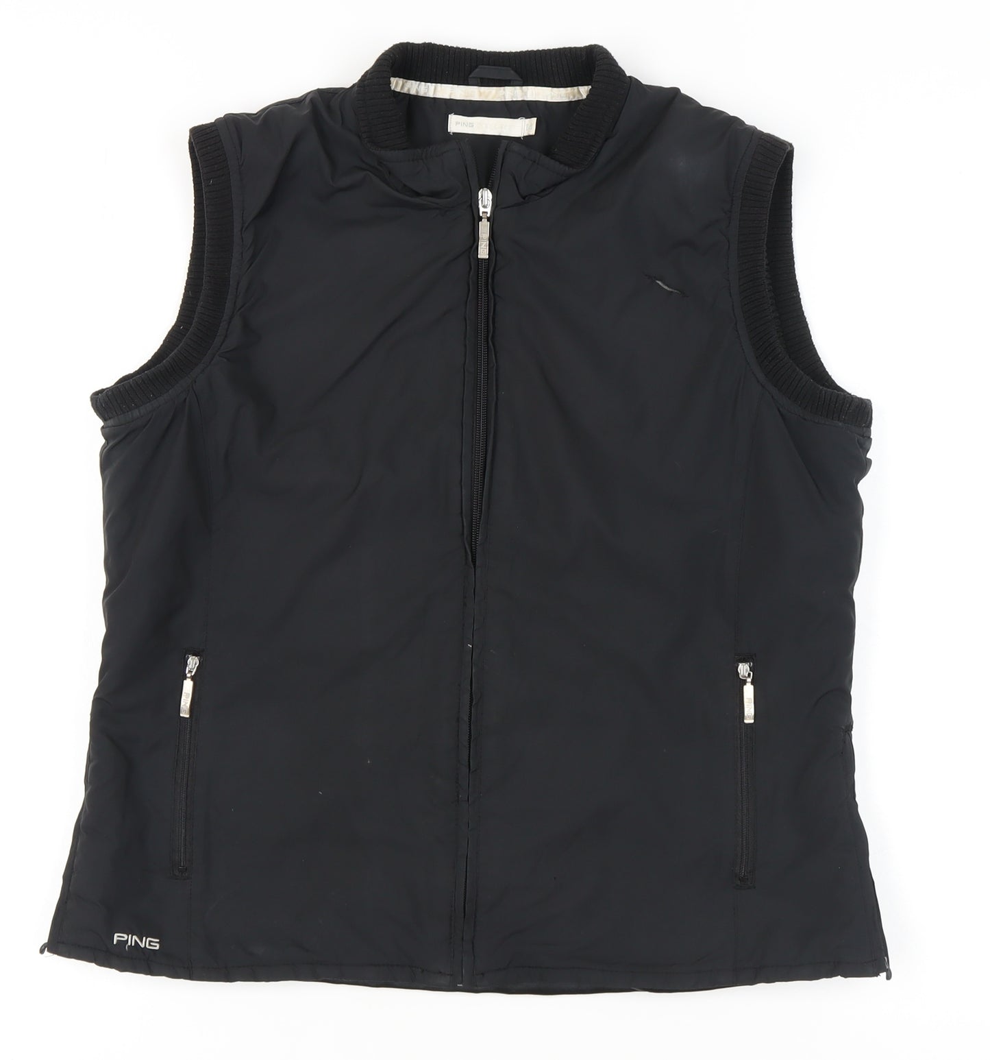 Ping Women's Black Waistcoat Size 14, Full Zip Casual Vest