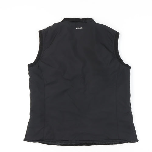 Ping Women's Black Waistcoat Size 14, Full Zip Casual Vest