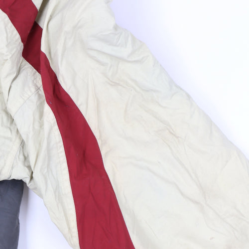 TOG24 Men's Grey Red Beige Puffer Jacket L