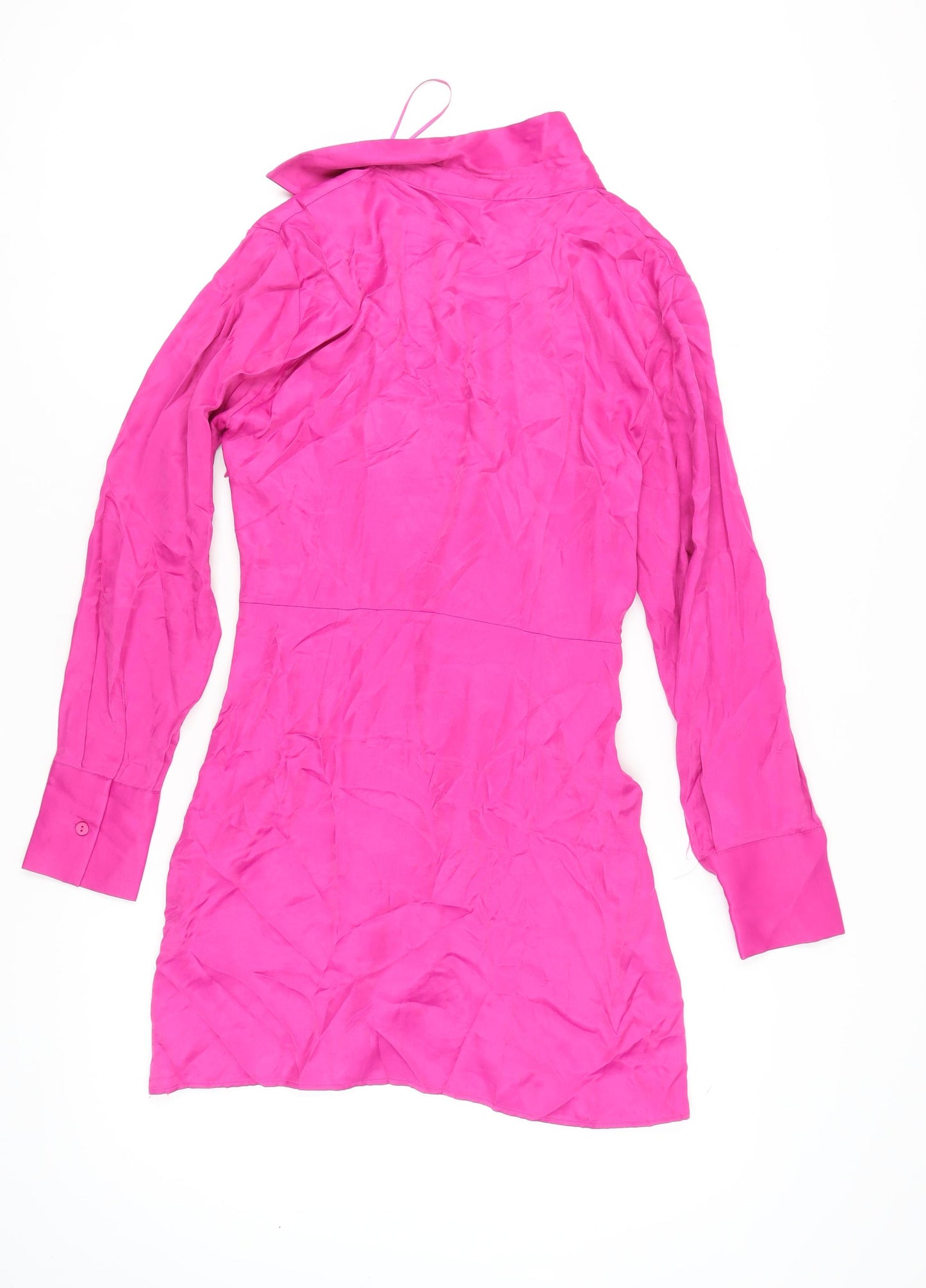 Zara Women's Pink Long Sleeve Dress Size 12