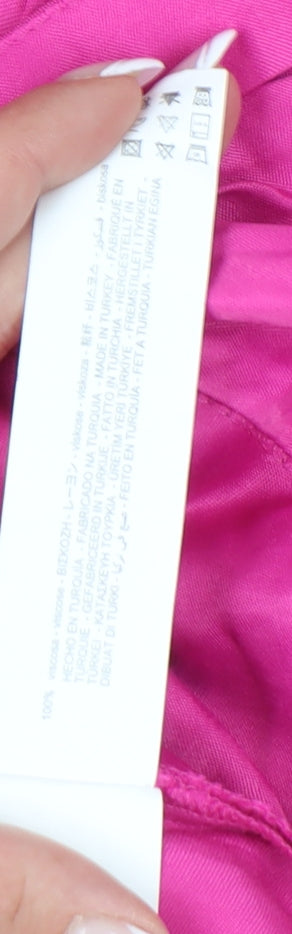 Zara Women's Pink Long Sleeve Dress Size 12
