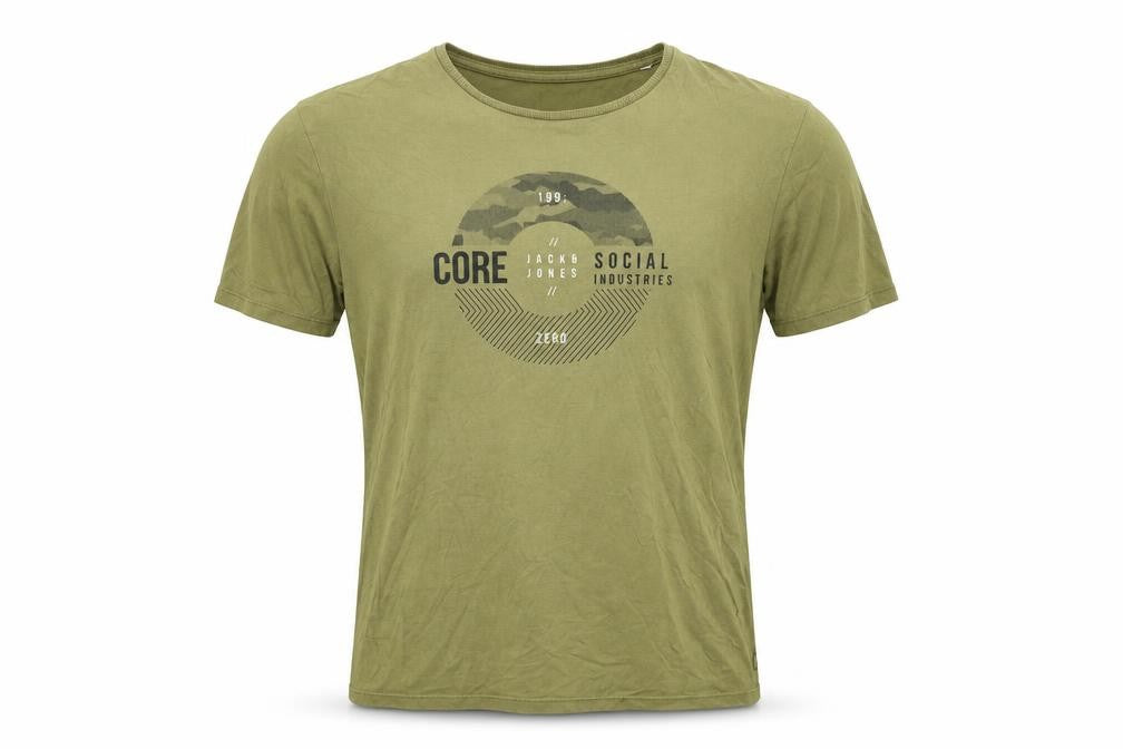 Jack & Jones Men's Green Graphic T-Shirt XL