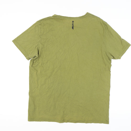 Jack & Jones Men's Green Graphic T-Shirt XL
