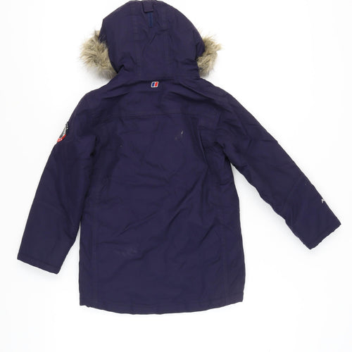 Berghaus Boys Blue Parka Coat, Size 9-10 Years, Hooded