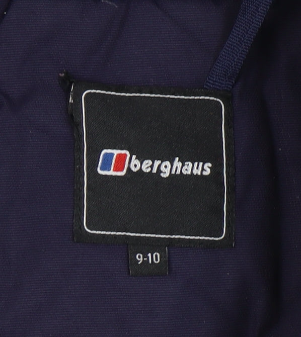 Berghaus Boys Blue Parka Coat, Size 9-10 Years, Hooded