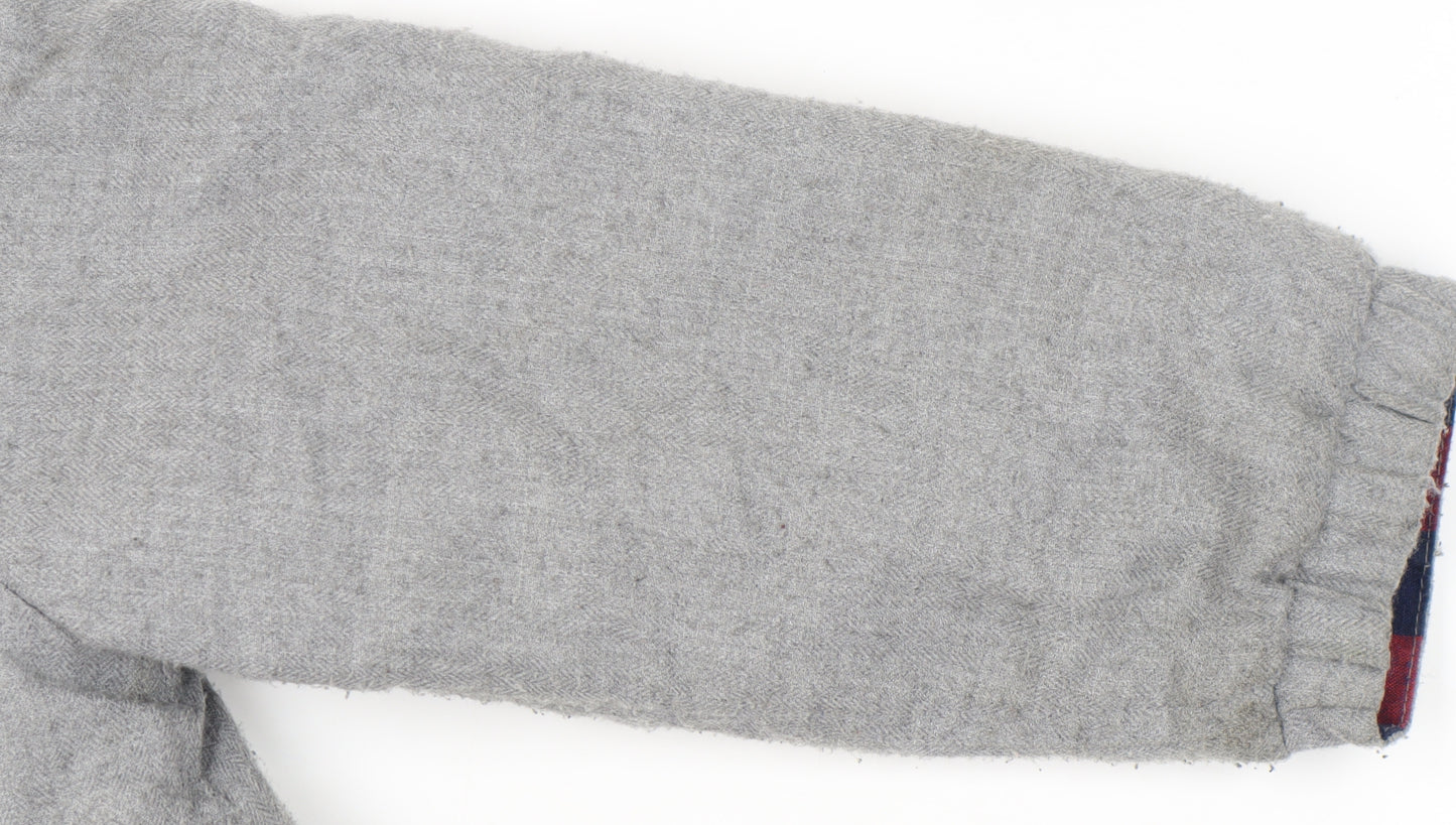 The Little White Company Boys Grey Hooded Puffer Jacket 5-6 Years