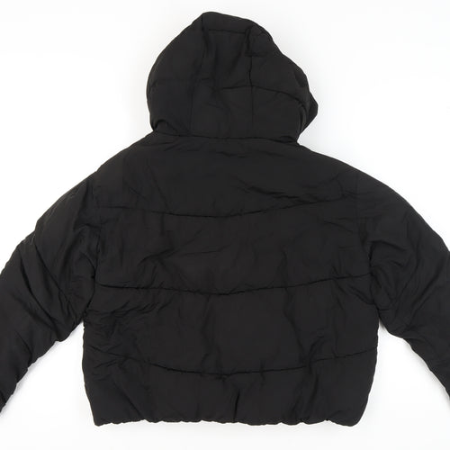 Zara Women's Black Puffer Jacket, Size S