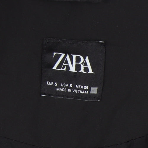 Zara Women's Black Puffer Jacket, Size S