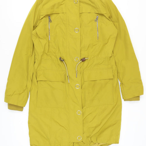 Marks and Spencer Yellow Women's Parka Jacket Size 10