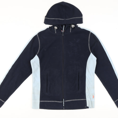 TCM Women's Blue Hooded Fleece Jacket Size 10