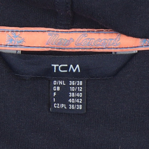 TCM Women's Blue Hooded Fleece Jacket Size 10