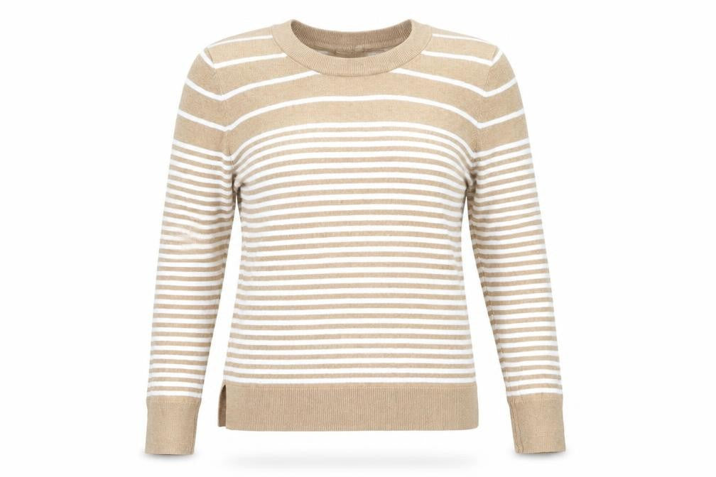 Front view of Gap Women's Beige Striped jumper, size S