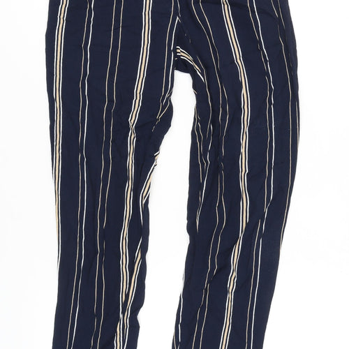 Phase Eight Women's Striped Blue Trousers UK 8