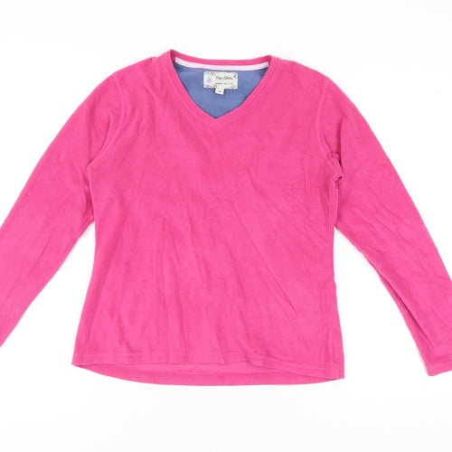 Peter Storm Women's Pink V-Neck Sweatshirt Size 10