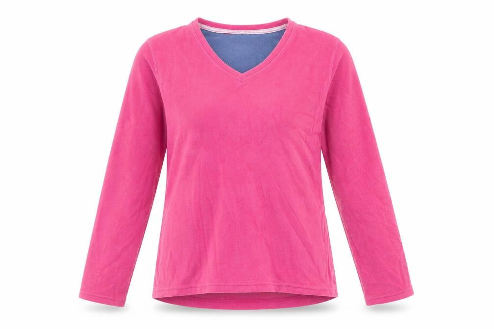 Front view of Peter Storm Women's Pink V-Neck Sweatshirt, size 10