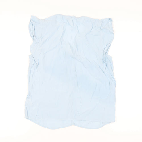 Monsoon Women's Blue Sleeveless V-Neck Blouse M