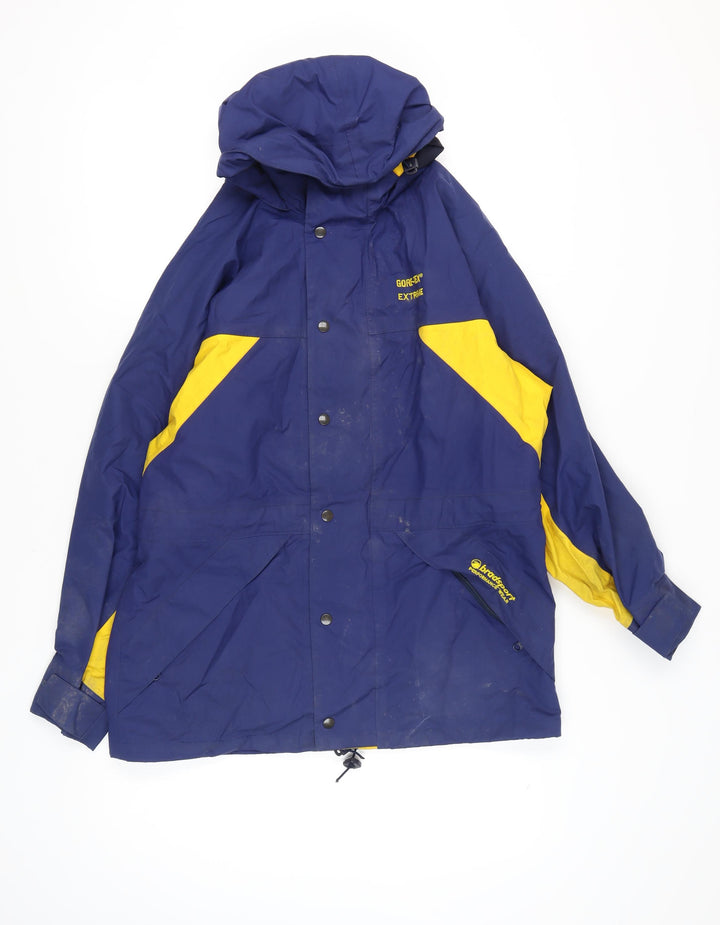 Bradsport Mens Blue Yellow Anorak Jacket S Outdoor