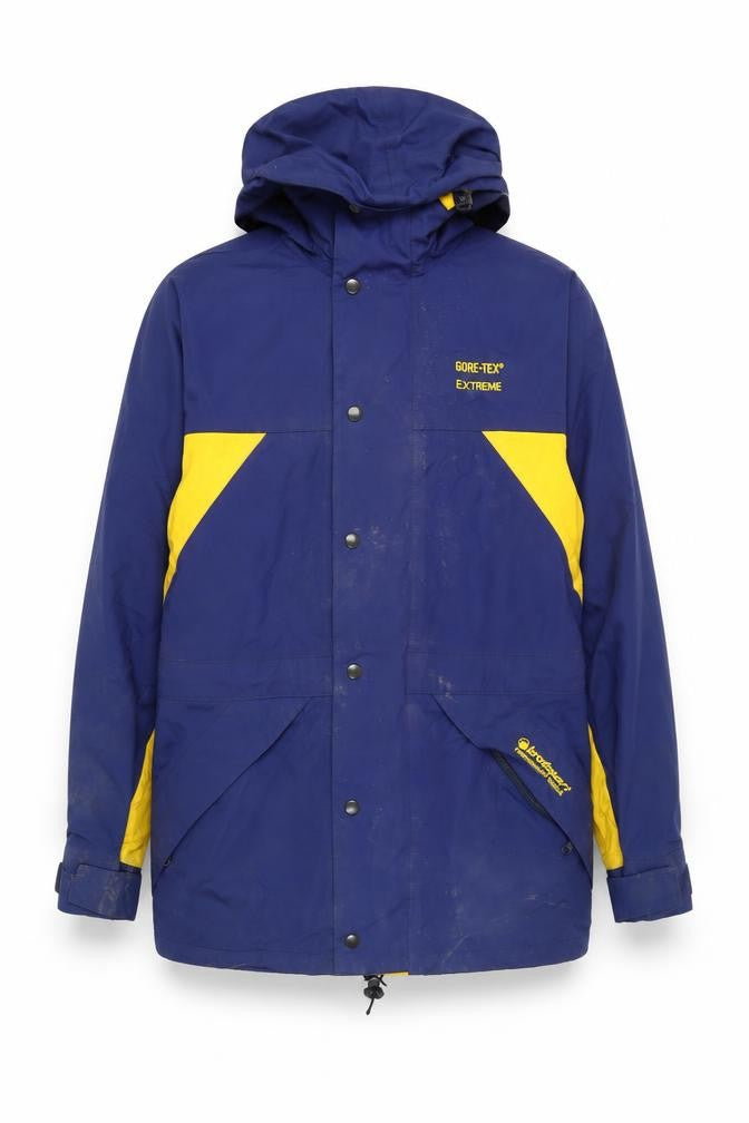 Bradsport Mens Blue Yellow Anorak Jacket S Outdoor