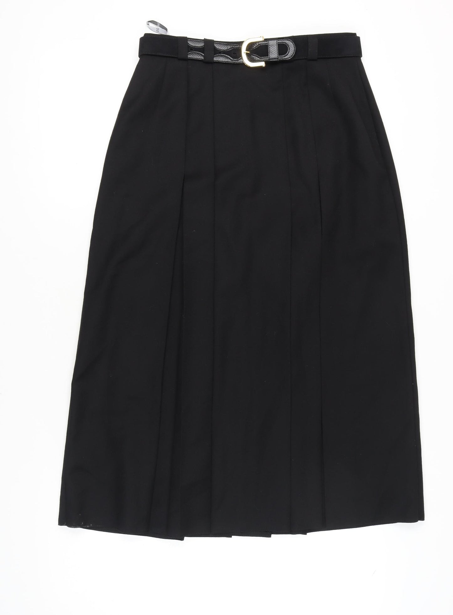Gerry Weber Women's Black Midi Pleated Skirt Size 10