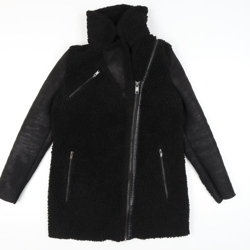 ONLY Women's Black XS Biker Jacket with Zip Accents