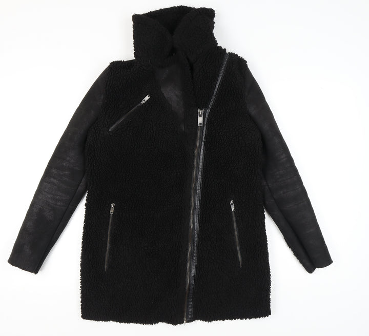 ONLY Women's Black XS Biker Jacket with Zip Accents