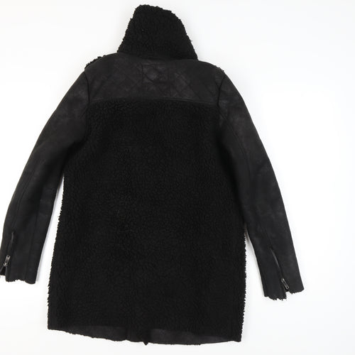 ONLY Women's Black XS Biker Jacket with Zip Accents