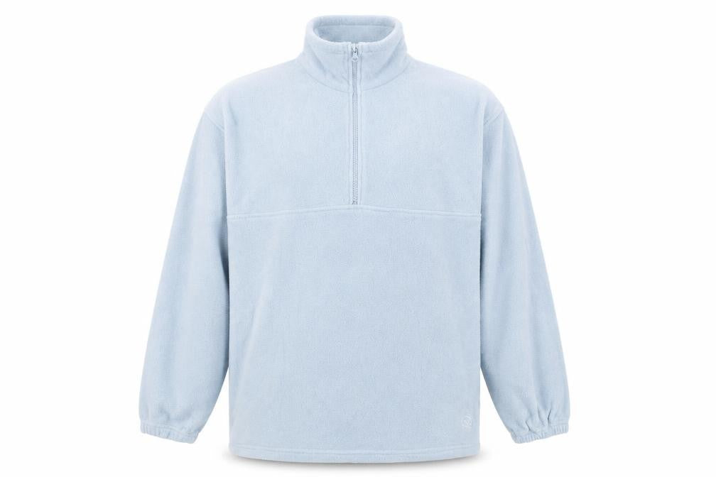 Front view of Hawkshead Men’s Blue Fleece Sweatshirt L 1/2 Zip