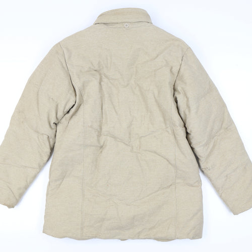 Next Women's Beige Puffer Jacket Size 10
