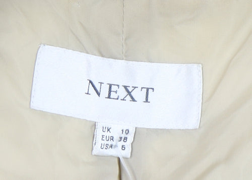 Next Women's Beige Puffer Jacket Size 10