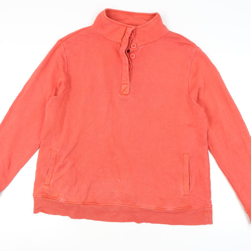 Seasalt Cornwall Women's Red Henley Sweatshirt Size 16